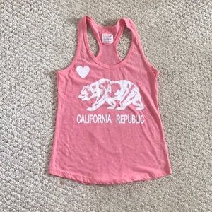 Tops - Pink California tank top Tops - Pink California tank top